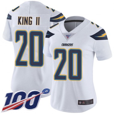 Los Angeles Chargers NFL Football Desmond King White Jersey Women Limited 20 Road 100th Season Vapor Untouchable